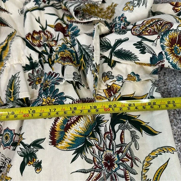 Tuckernuck Floral Ruffle Blouse - Cream and Green - Picture 15 of 16